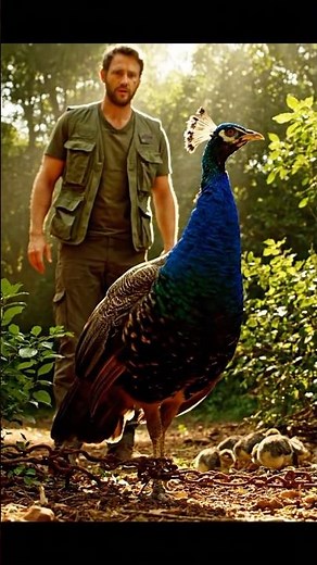 Unforgettable Moment: Tourist Saves Injured Peacock Family in the Wild #animalrescue #animals