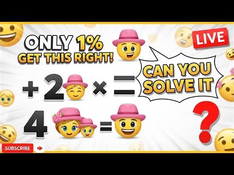 Only 1% Can Solve This Emoji Math Puzzle 🤯, LIVE Brain Challenge