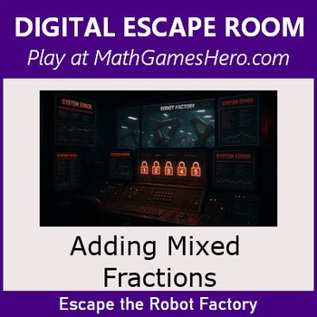 Adding Mixed Fractions | Digital Math Escape Room Game