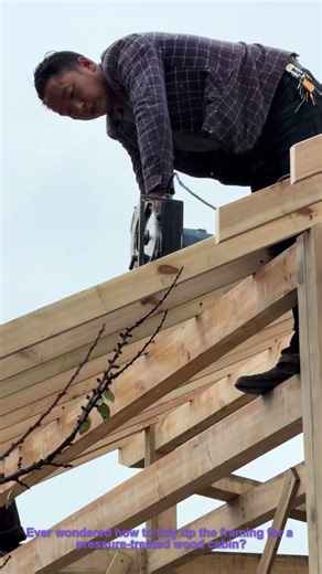 How to Trim Excess Wood for a Pressure-Treated Wood Cabin