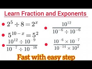 Mastering Fractions and Exponents|Math Problem Solutions
