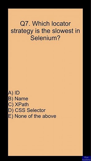 Selenium Interview MCQ Question [#7] | QA Automation Testing | Selenium WebDriver