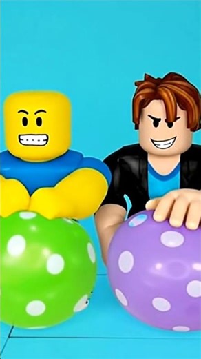 Who Will Win the Balloon Smash Challenge?! NOOB vs BACON! 💥😂 #roblox #robloxshorts #shortvideo