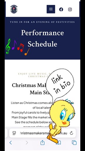 Our performance schedule is live! Get into the festive swing our the main stage. Link in bio. | Harkaway Hills College Christmas Maker's Market