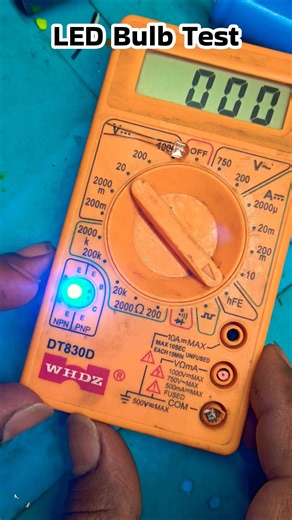 LED Light Testing With Multimeter Mode #shorts #youtubeshorts #experiment #tips #tech #tricks
