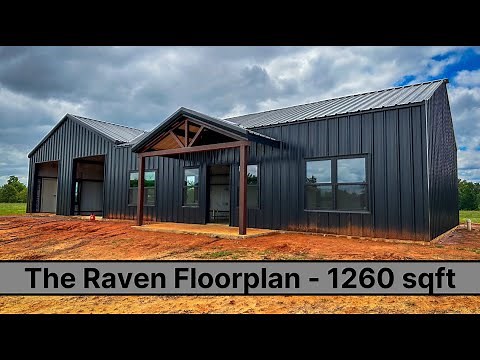 Barndominium Tour - 1,260 sqft - 2 Bedroom - 2 Bath
