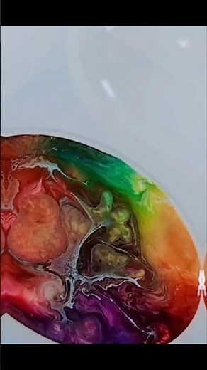 Mesmerizing Alcohol Ink Art 🎨✨ | Vibrant Color Mixing Satisfying Process #Short