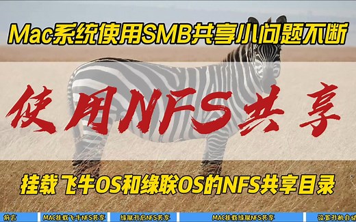 Mac系统使用SMB共享小问题不断~答案：使用NFS共享~挂载飞牛OS和绿联OS的NFS共享目录~