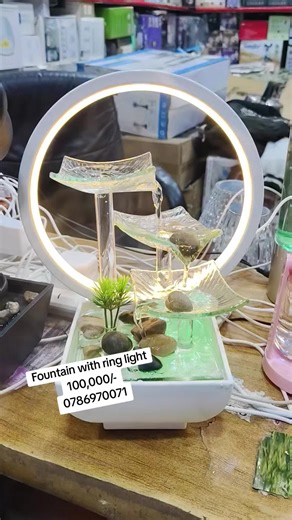 Indoor Tabletop Water Fountain with LED Ambient Light