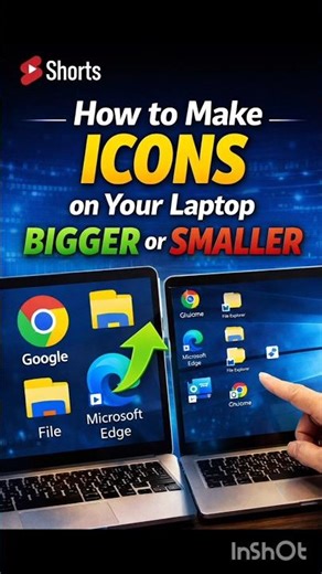 how to make icon on your laptop bigger or smaller #viralvideo #shortsfeed