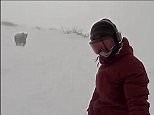 She bear-ly escaped: Unsuspecting snowboarder chased by bear