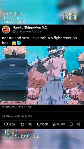naruto and sasuke vs zabuza fight reaction haku #youtubeshorts