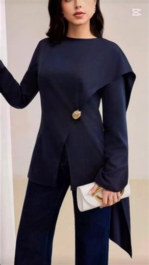 Elegant Navy Blue Two-Piece Outfit for Women | Chic Modest Fashion