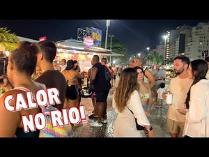 Enjoying the Nightlife on Copacabana Boardwalk in Rio's Summer