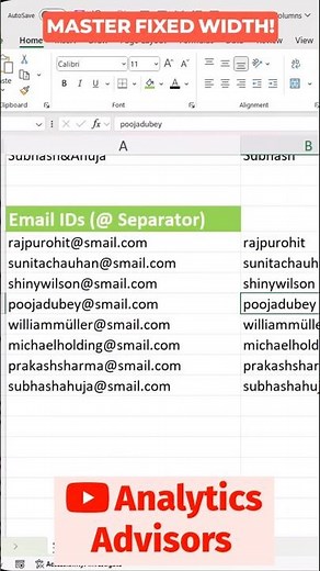 Mastering Fixed Width in Excel: Step-by-Step Guide #shorts