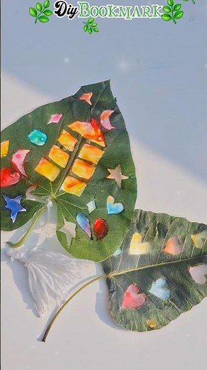diy with leafs 🍃 #shorts #viralvideo #trending #diy #artshorts #papercraft #leafart #diywithleaf