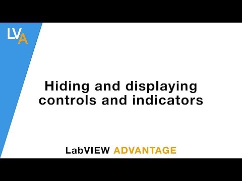 How to hide or unhide controls and indicators - LabVIEW