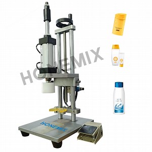 [Hot Item] Hone Pneumatic Manual Shampoo Bottle Cap Lid Pressing Machine Semi Automatic Cap Cover Press Capping Machine