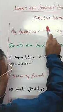 optative sentences - direct & indirect narration full video in channel #english #englishgrammar