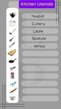 HOW TO PRONOUNCE KITCHEN UTENSILS (American and British)