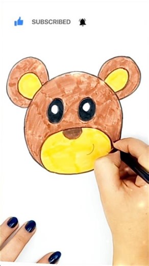 How to draw a cute bear face #drawing #tinyartist #video