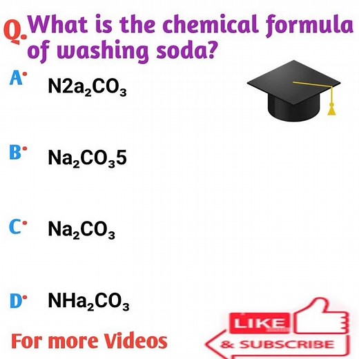 What is the chemical formula of Washing soda?#gk