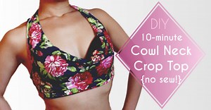 10-Minute Cowl Neck Top - No Sew DIY! - SPARKLY BELLY