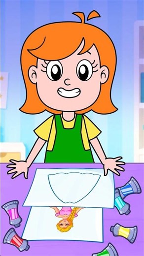 Emma, can you draw a princess dress? 👸 A fun and easy painting hack #forkids