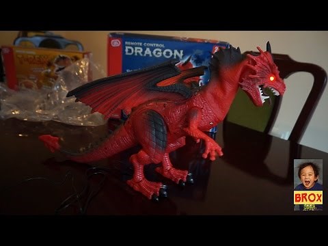 Remote Controlled Dragon - Unboxing Chad Valley remote controlled Red Dragon
