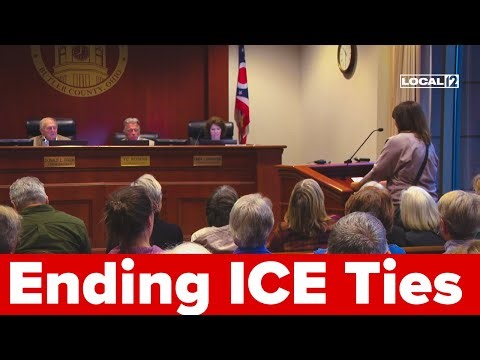 Dozens of protesters gather in one Ohio community to demand an end to the jail's ICE contract