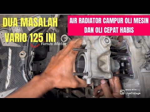 Mengatasi vario 125 air radiator masuk ke mesin dan oli cepat habis