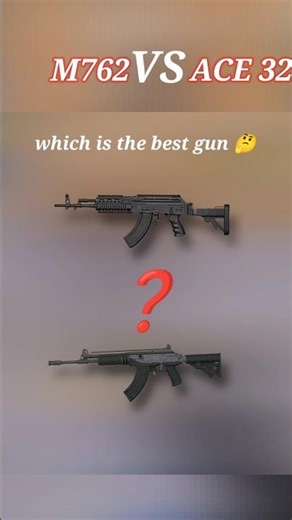 M762 VS ACE32 DAMAGE COMPARISON which is the best gun 🤔 #shorts #gaming #pubgmobile