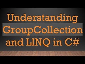Understanding GroupCollection and LINQ in C#