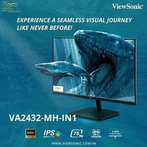 VA2432-MH-IN1 delivers a visual experience so smooth it's like butter on a hot knife. To meet a variety of frame rates from videos or games, the Adaptive Sync provides a wide variable refresh rate of 48 to 75 Hertz support to avoid screen tearing. So don't wait. Upgrade your viewing experience with the VA2432-MH-IN1! #viewsonic #viewsonicindia #performance #buynow #newtechnology #style #focus #monitor #techforgood | ViewSonic