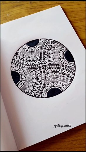 Draw a simple mandala with me 💗💮✨#shortsfeed #ytshorts #viral #trending #explore