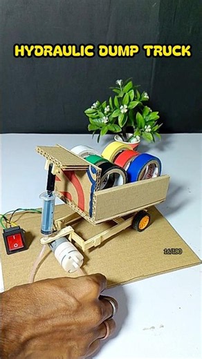 AMAZING HYDRAULIC DUMP TRUCK USING DC MOTOR