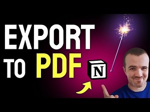 How to EXPORT Notion to PDF (Step by Step) 2025