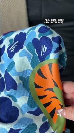 Wait until you see the details on this Bape Blue ABC Camo Shark hoodie from Ninjahype🤯💙 #bape