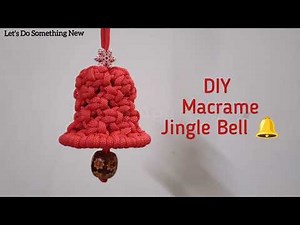Macrame Jingle Bell Without Ring | DIY: Hanging Macrame Bell | Christmas Tree Bell Ornaments