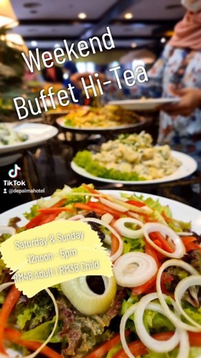 BUFET HI-TEA MURAH Weekend Buffet Hi-Tea. . Nak menjamu selera pada petang hari minggu, jom ke De Palma Hote,l Shah Alam. Kami menawarkan buffet hi-tea pada yang 'Rahmah'... Antara termurah di Shah Alam. . RM48.00 (Dewasa) RM38.00 (Kanak2) . Sabtu & Ahad 12 tgh hari - 5 ptg . Pertanyaan / tempahan Tel 0355428080 atau whatsapp 0168515083 . #buffetmurahshahalam #buffethitea #minumpetang #buffethotel | De Palma Hotel Shah Alam