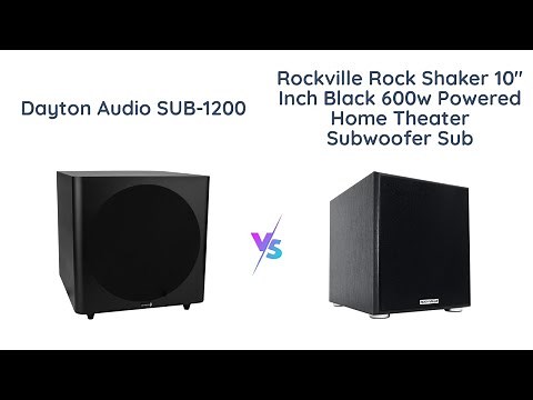 Dayton Audio SUB-1200 vs Rockville Rock Shaker 10" - Which one is the better home theater subwoofer?