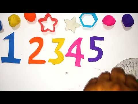 Counting and shapes with Modelling Clay for Kids
