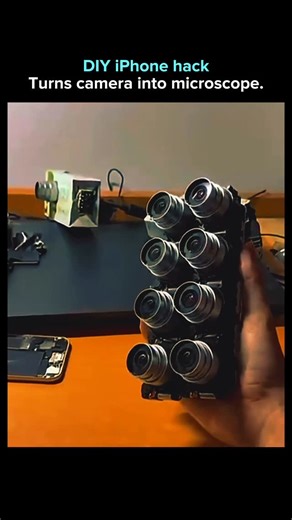 AI. Tech. The next evolution. on Instagram: "A DIY enthusiast has modified his iPhone camera into a functional microscope. Using readily available lenses and careful alignment, he achieved magnification capable of revealing microscopic structures. It’s fascinating ~ perhaps not a replacement for professional lab equipment, but it demonstrates how consumer devices can bridge gaps between everyday tech and scientific exploration. Follow for daily breakthroughs at the intersection of AI and technol