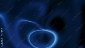 Calming Blue Fluid Flow Loop: Smooth blue fluid flows and curves in a seamless loop, creating a calming and serene motion graphic. 3D render