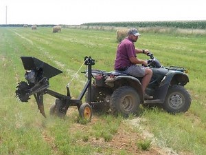 Quad bike no-till planter for maize by Eden Equip
