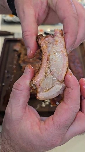 how to cook baby back pork ribs - check out my channel for the full reel! #grilledmeat #babybackribs