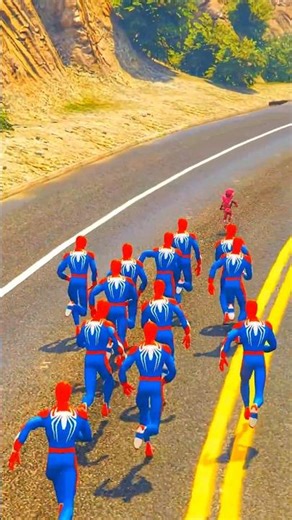 GTA 5 : SPIDER MAN CHASE IRONMAN KID #shorts