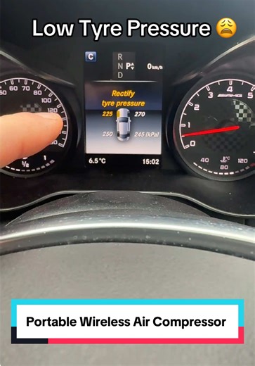 Portable Wireless Car Air Compressor Compact cordless tyre inflator designed for quick, hassle-free top-ups wherever you are. This digital air pump features an easy-to-read pressure display, preset modes, and automatic shut-off so you can inflate car tyres, bike tyres, and sports balls with confidence. Small enough to keep in your glovebox but powerful enough for everyday emergencies and routine maintenance. Ideal for drivers who like to stay prepared and keep their tyres at the right pressure f