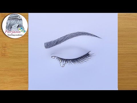 How to draw a tearful eye - step by step || Pencil Sketch for beginners ||