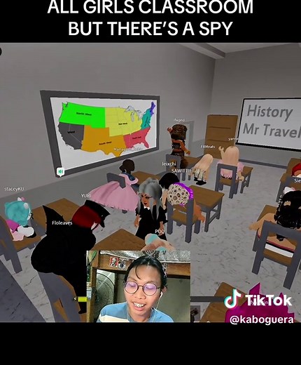 All Girls Classroom Spy in Da Hood Roblox